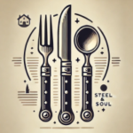 DALL·E-2025-02-18-15.34.02-A-modern-logo-featuring-a-stylized-three-piece-Laguiole-knife-set-consisting-of-a-knife-fork-and-spoon.-The-knife-should-have-the-characteristic_副本